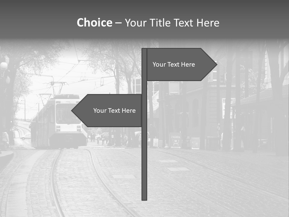 Downtown Electric Transportation PowerPoint Template