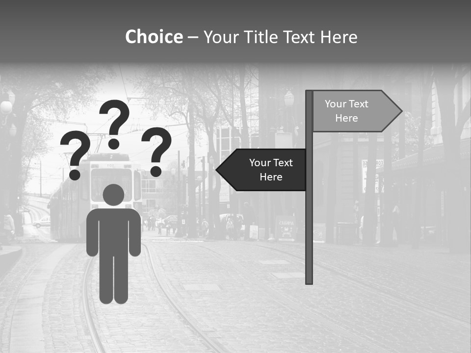 Downtown Electric Transportation PowerPoint Template