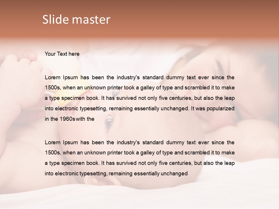 Woman Happiness Offspring PowerPoint Template