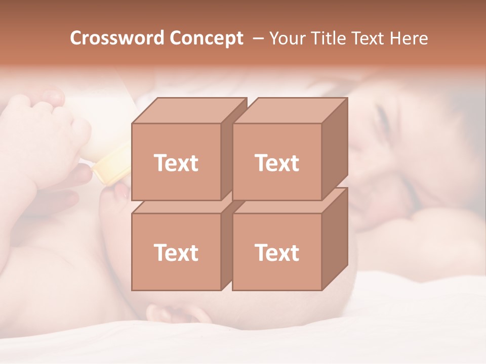 Woman Happiness Offspring PowerPoint Template