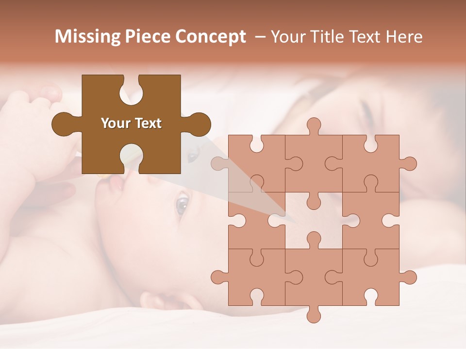 Woman Happiness Offspring PowerPoint Template