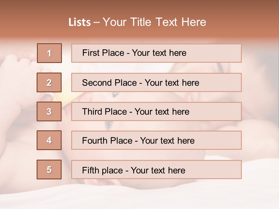 Woman Happiness Offspring PowerPoint Template