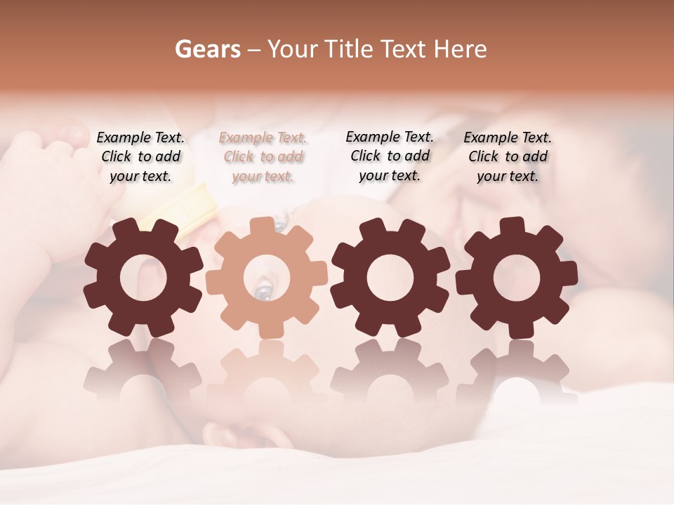 Woman Happiness Offspring PowerPoint Template