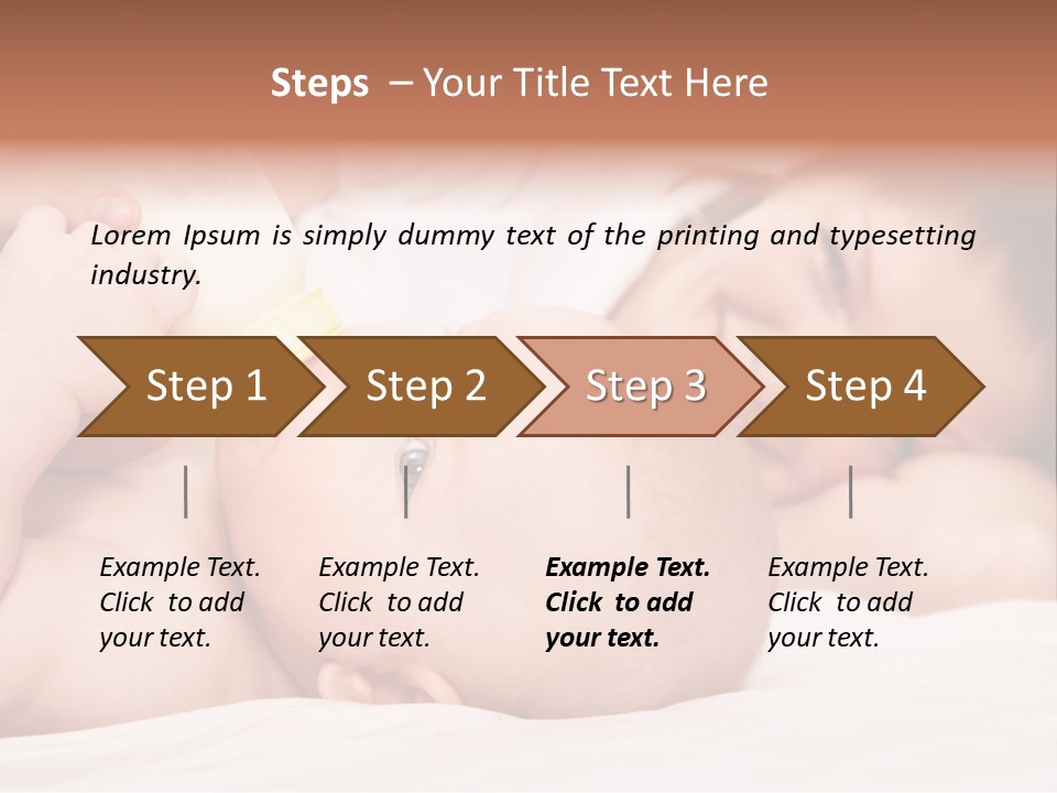 Woman Happiness Offspring PowerPoint Template