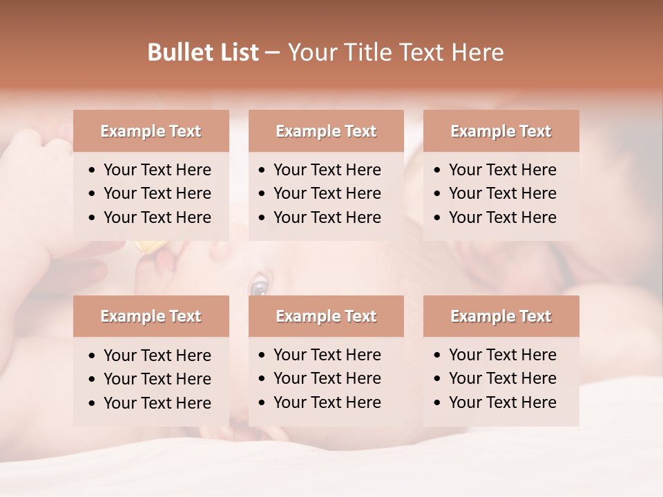 Woman Happiness Offspring PowerPoint Template