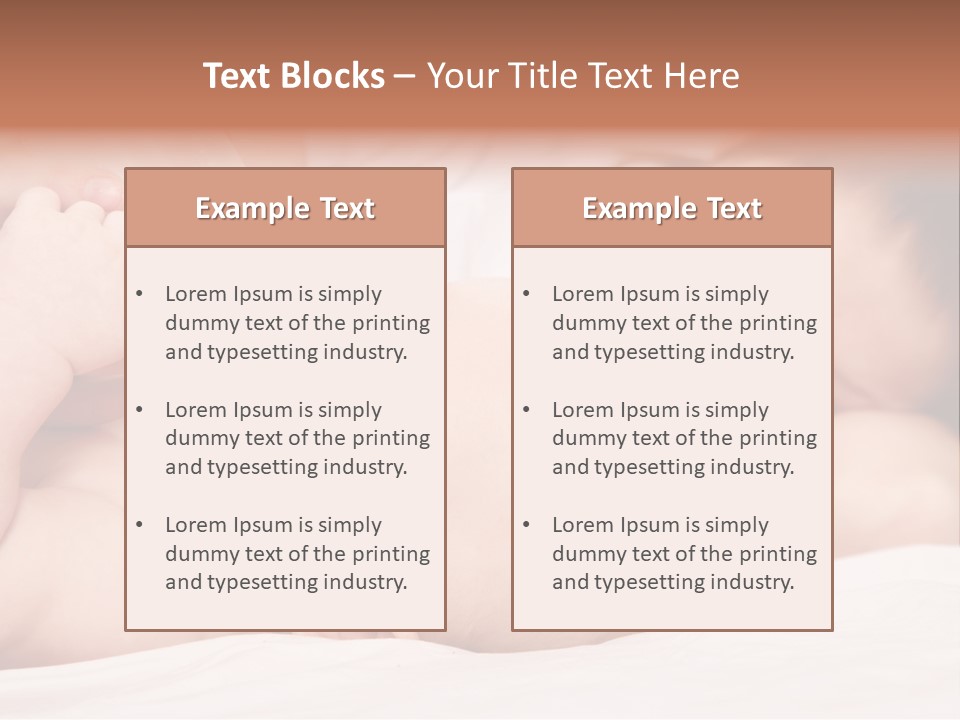 Woman Happiness Offspring PowerPoint Template