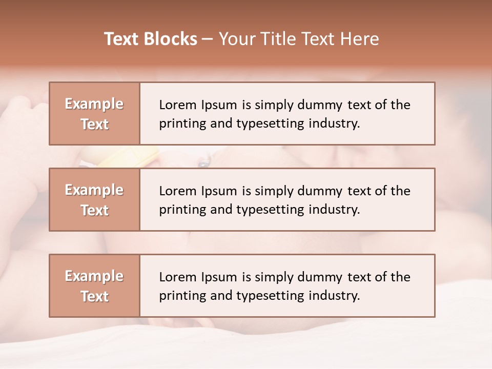 Woman Happiness Offspring PowerPoint Template