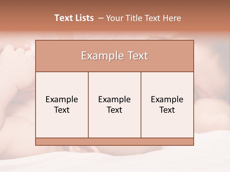 Woman Happiness Offspring PowerPoint Template