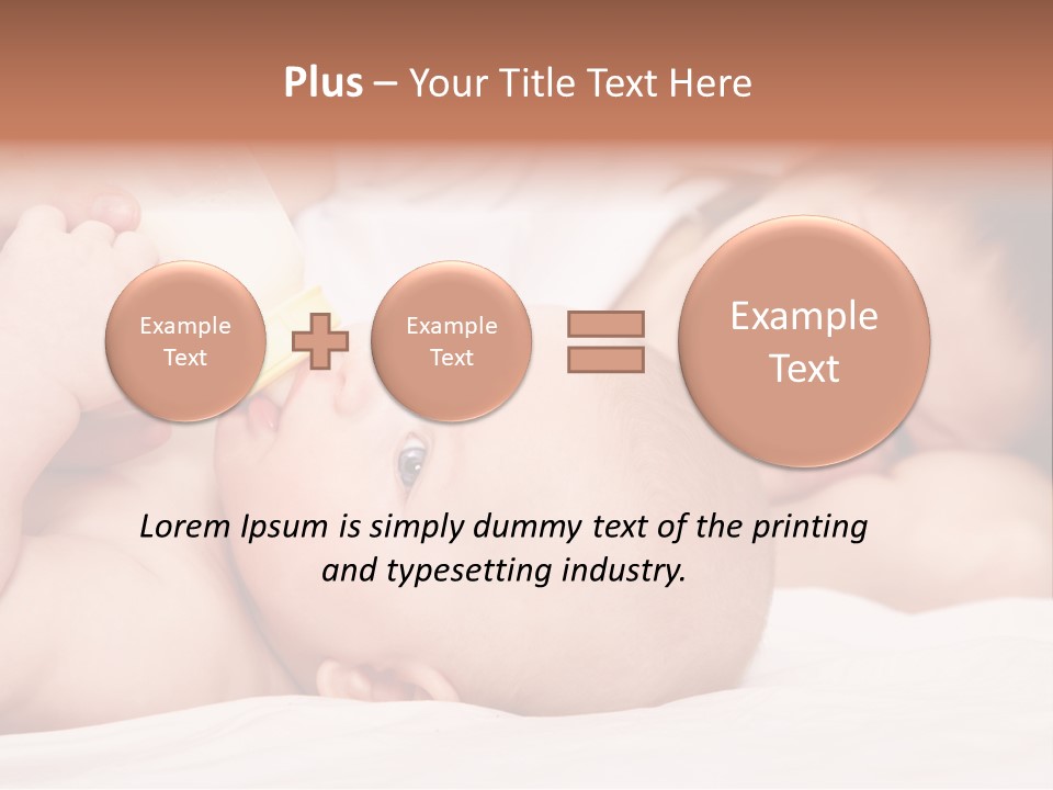 Woman Happiness Offspring PowerPoint Template