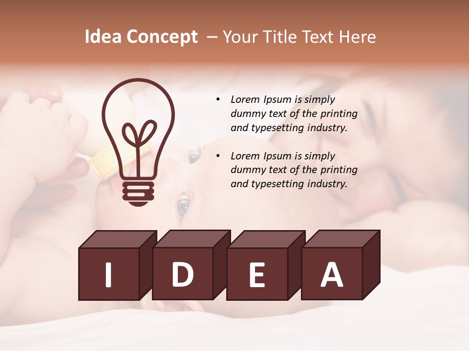 Woman Happiness Offspring PowerPoint Template