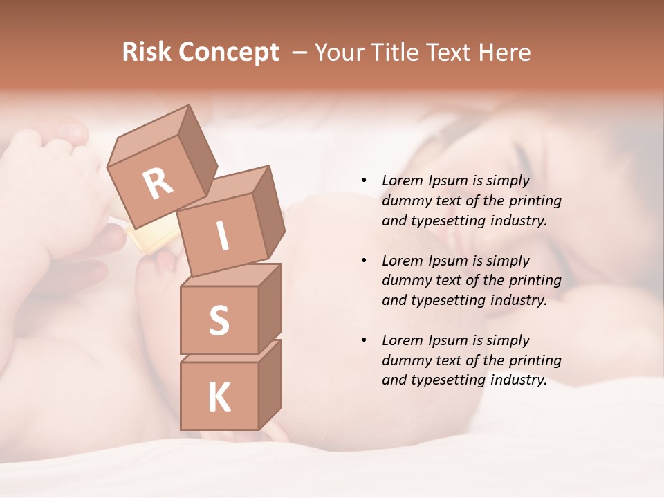 Woman Happiness Offspring PowerPoint Template