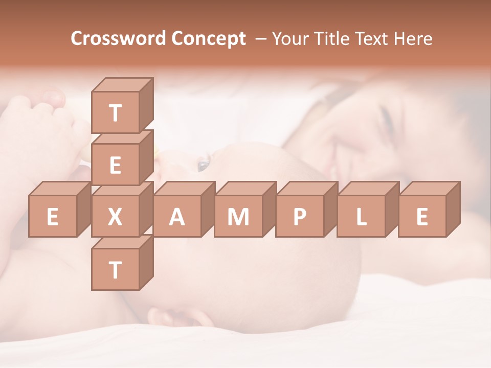 Woman Happiness Offspring PowerPoint Template