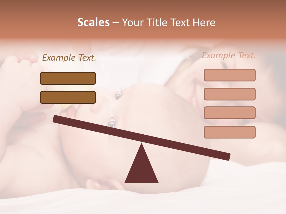 Woman Happiness Offspring PowerPoint Template