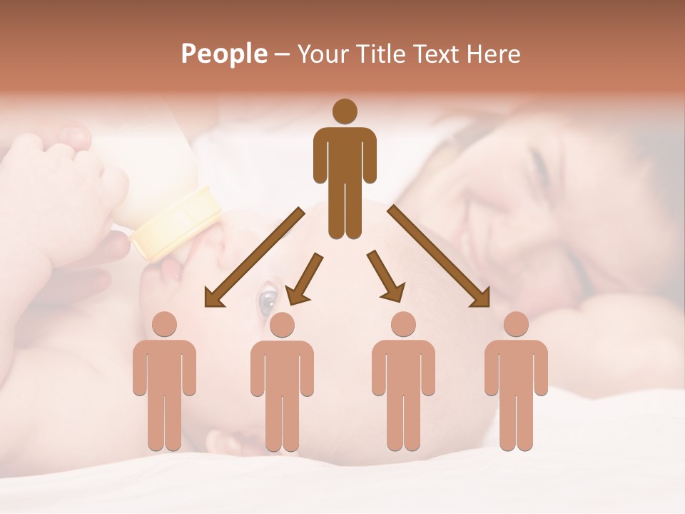 Woman Happiness Offspring PowerPoint Template