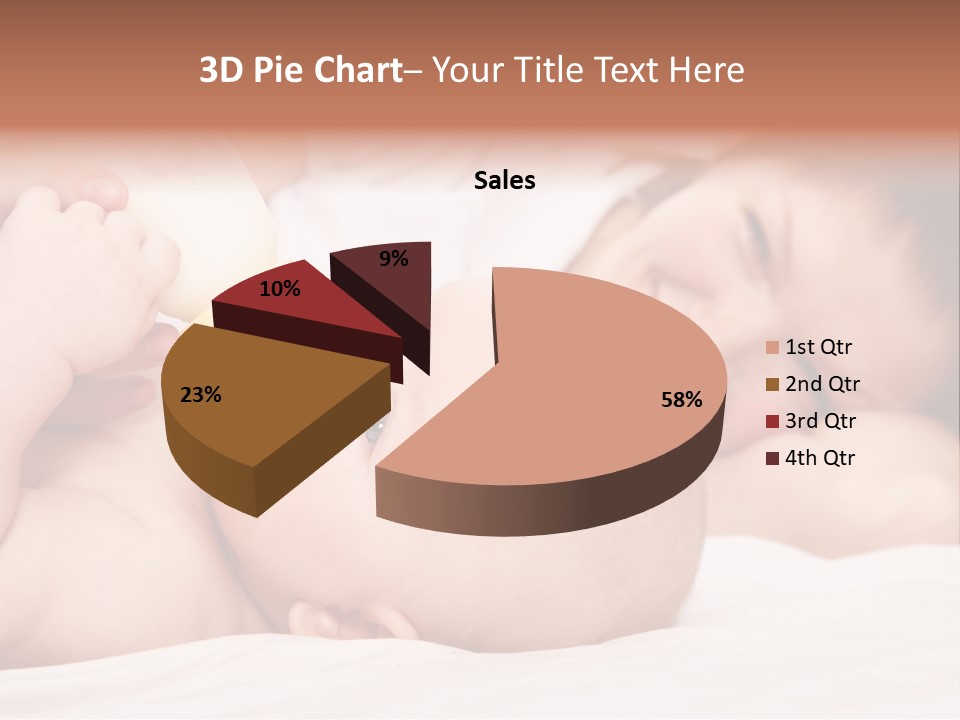 Woman Happiness Offspring PowerPoint Template