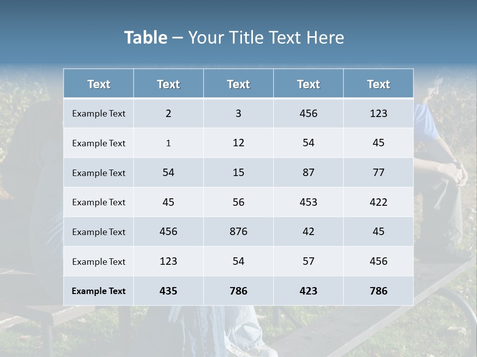 A Group Of People Sitting On Top Of A Wooden Bench PowerPoint Template