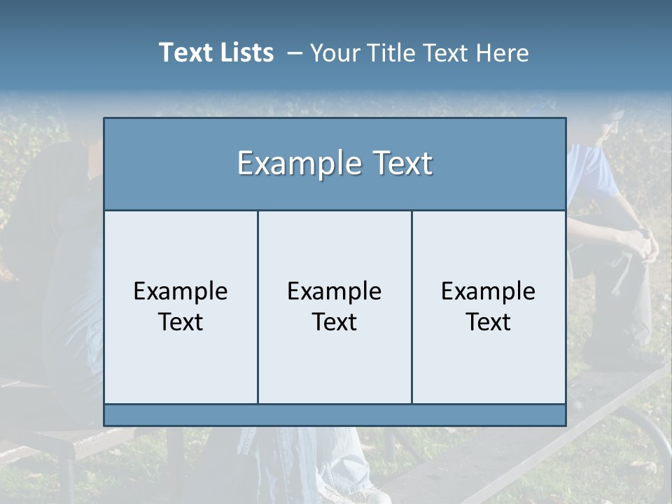 A Group Of People Sitting On Top Of A Wooden Bench PowerPoint Template