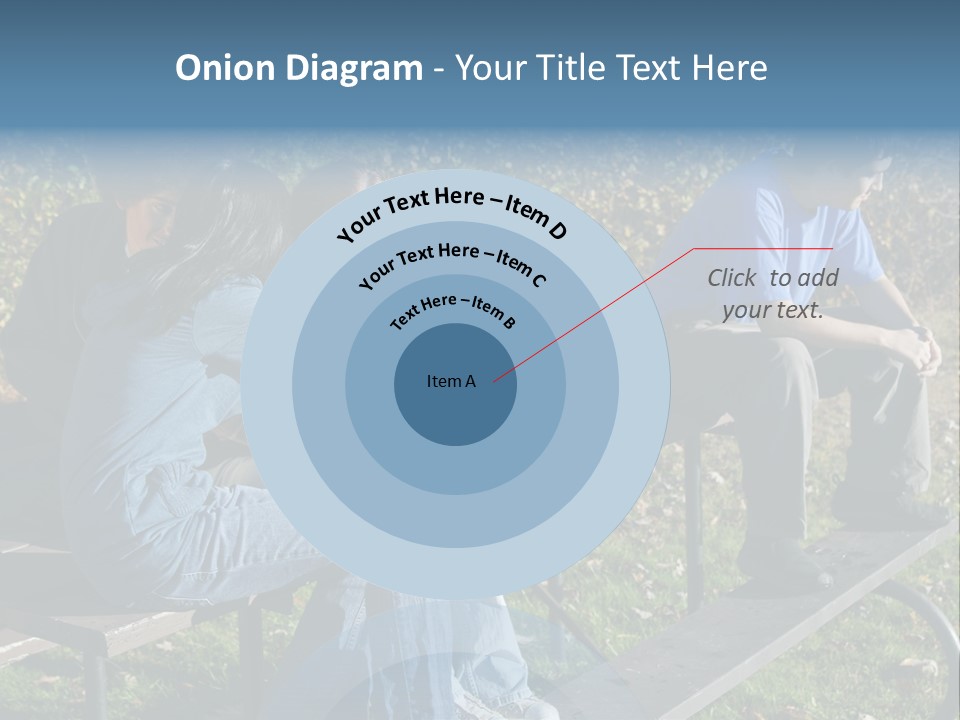 A Group Of People Sitting On Top Of A Wooden Bench PowerPoint Template
