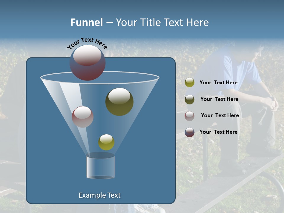 A Group Of People Sitting On Top Of A Wooden Bench PowerPoint Template