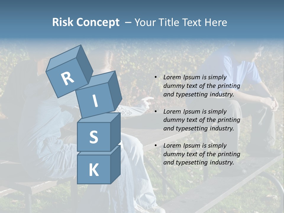 A Group Of People Sitting On Top Of A Wooden Bench PowerPoint Template