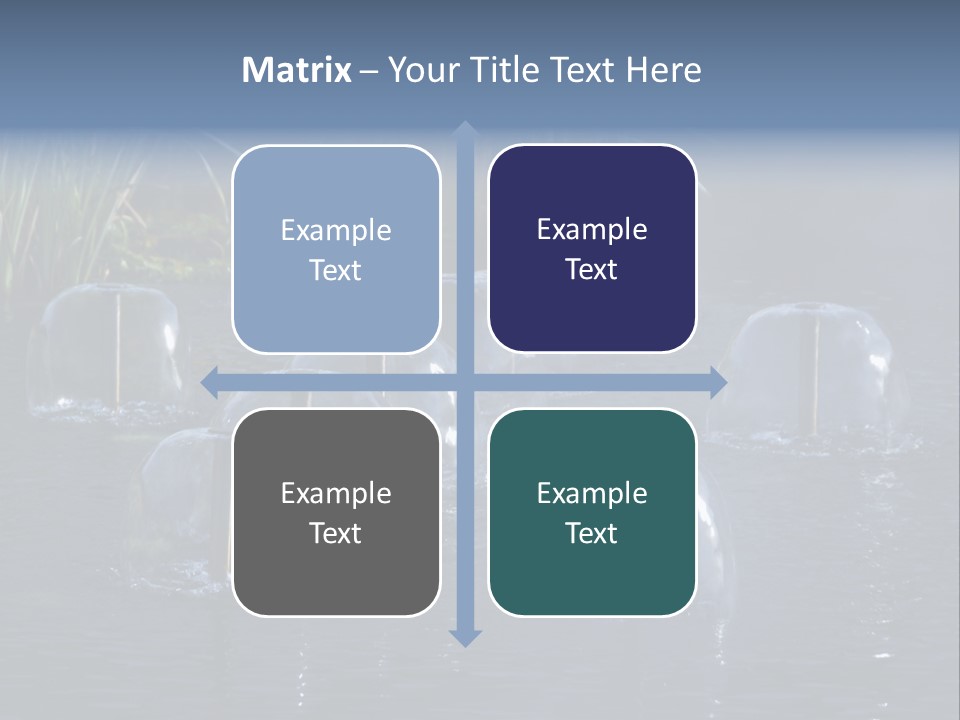 Pool Decorative Spout PowerPoint Template