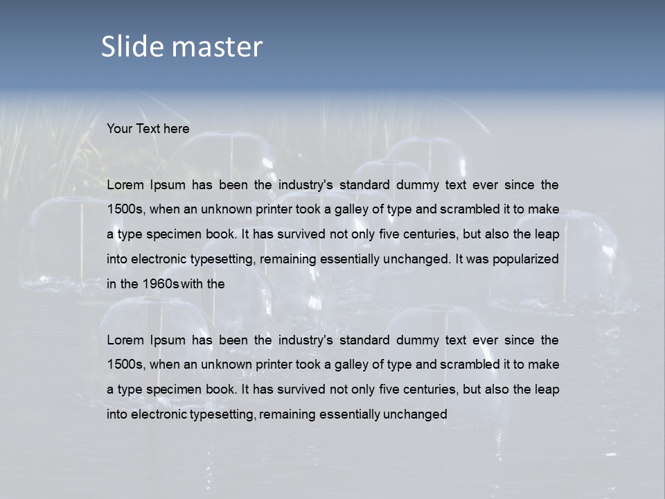 Pool Decorative Spout PowerPoint Template