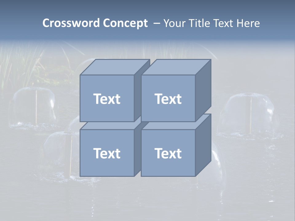 Pool Decorative Spout PowerPoint Template