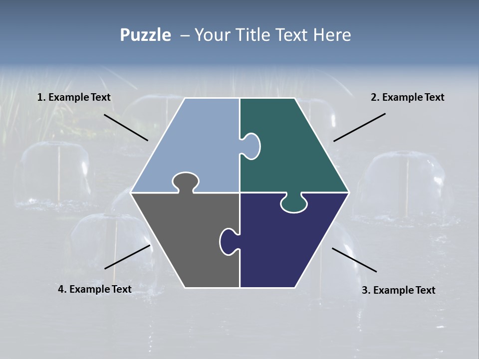 Pool Decorative Spout PowerPoint Template