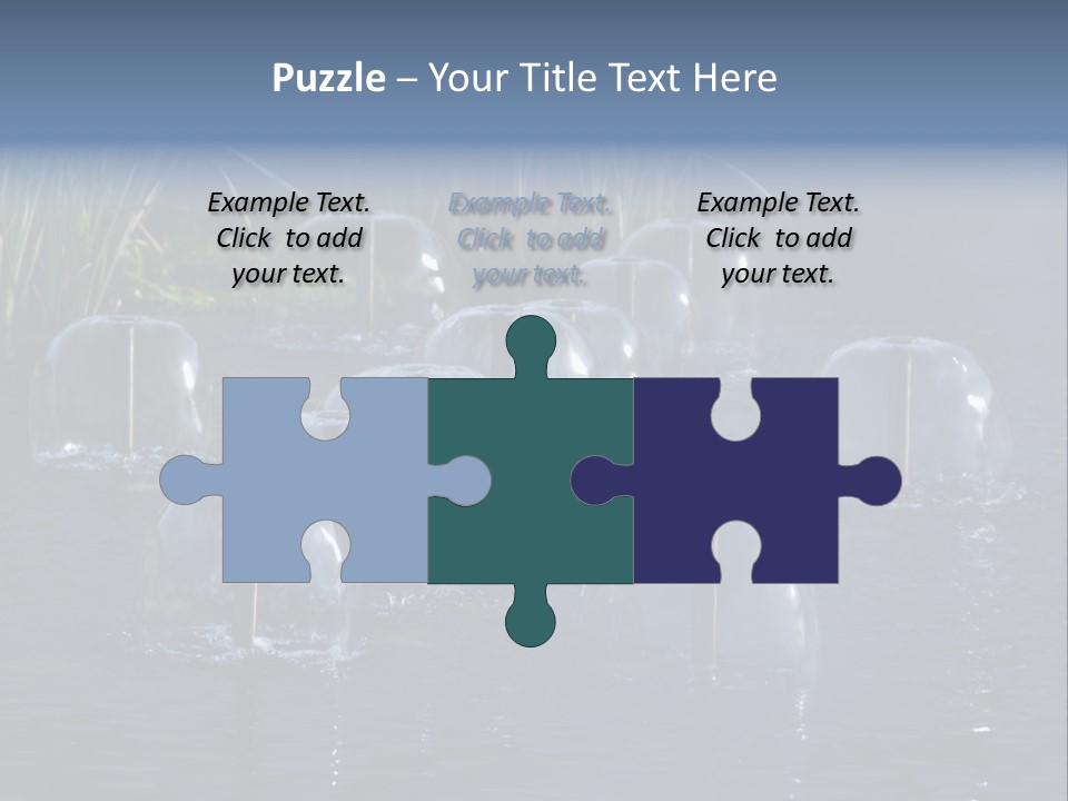 Pool Decorative Spout PowerPoint Template