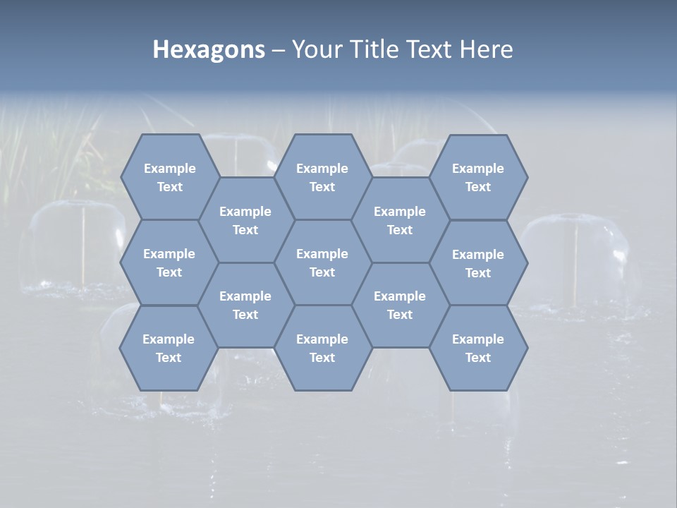 Pool Decorative Spout PowerPoint Template