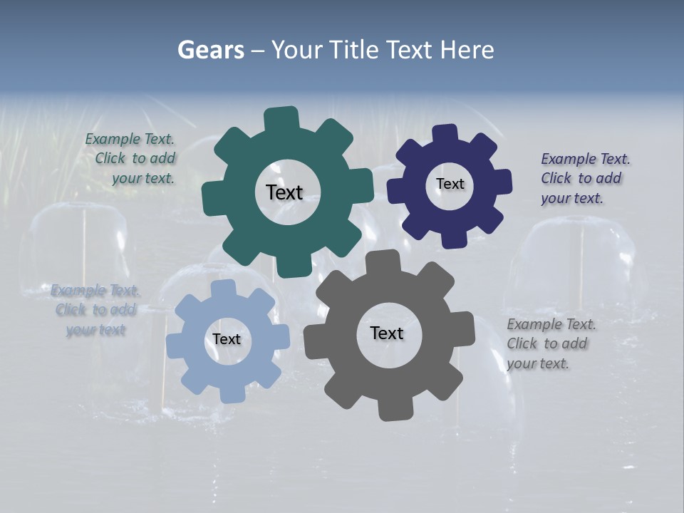 Pool Decorative Spout PowerPoint Template