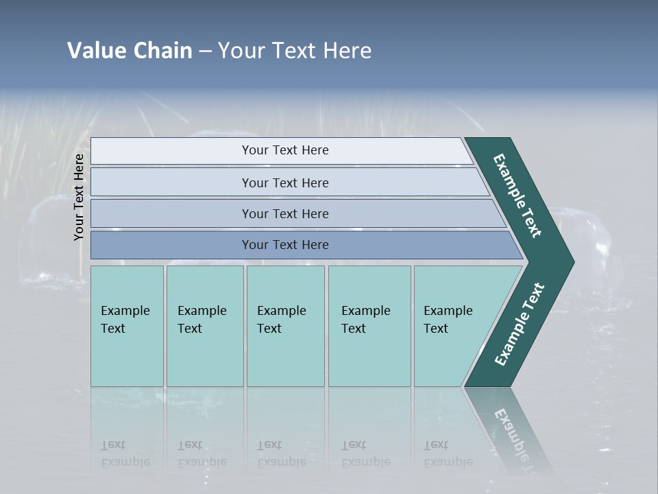 Pool Decorative Spout PowerPoint Template