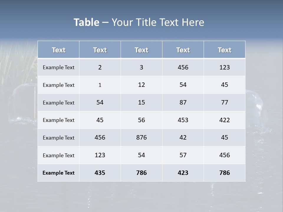 Pool Decorative Spout PowerPoint Template