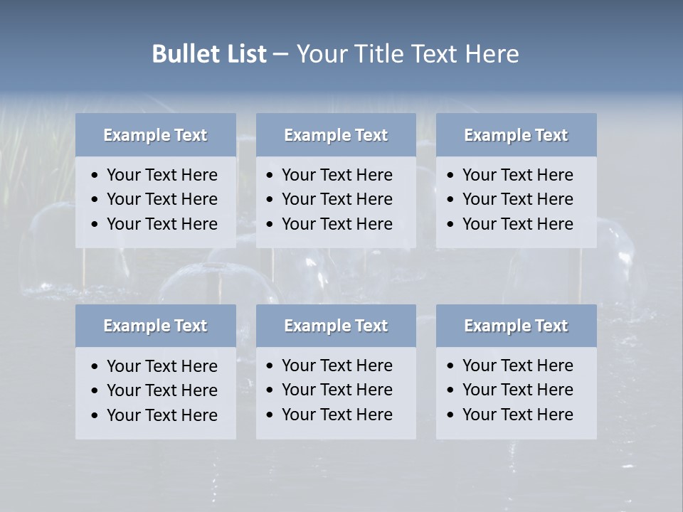 Pool Decorative Spout PowerPoint Template