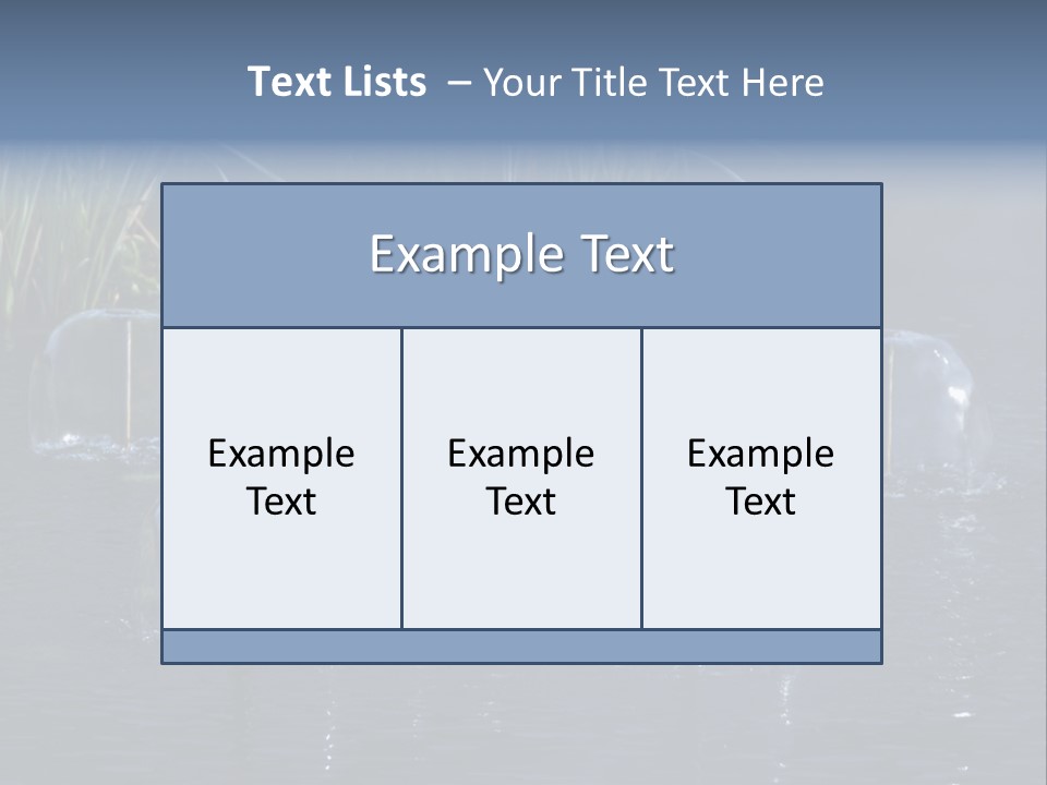 Pool Decorative Spout PowerPoint Template
