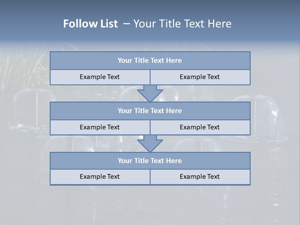 Pool Decorative Spout PowerPoint Template