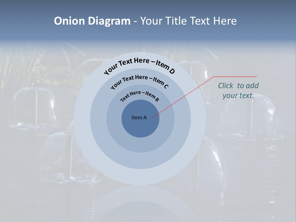 Pool Decorative Spout PowerPoint Template