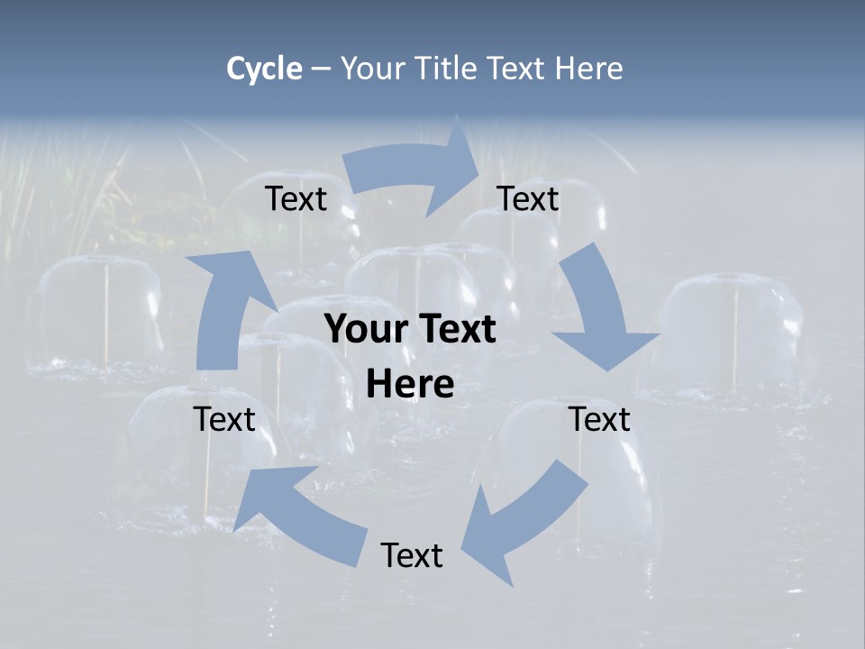 Pool Decorative Spout PowerPoint Template