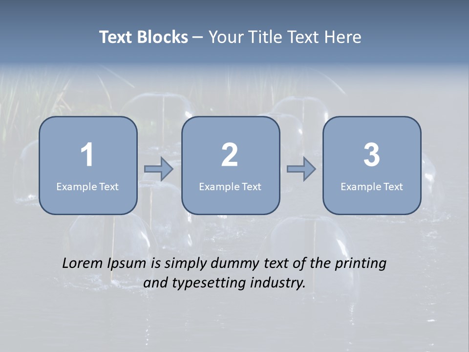 Pool Decorative Spout PowerPoint Template