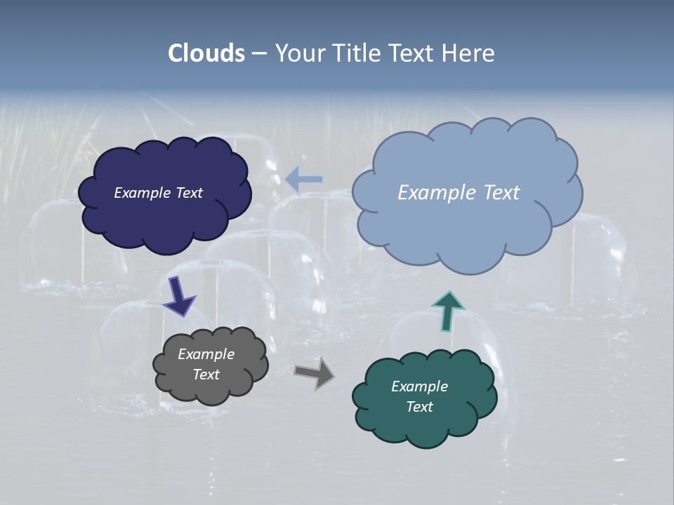 Pool Decorative Spout PowerPoint Template