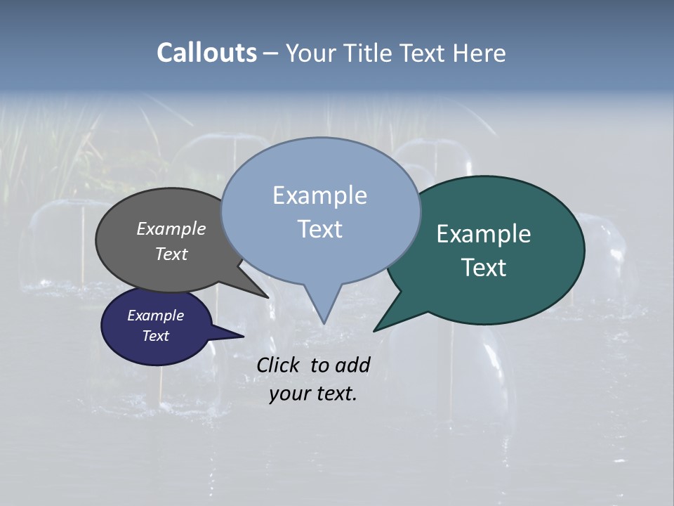 Pool Decorative Spout PowerPoint Template