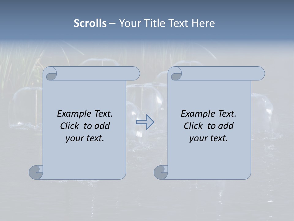 Pool Decorative Spout PowerPoint Template