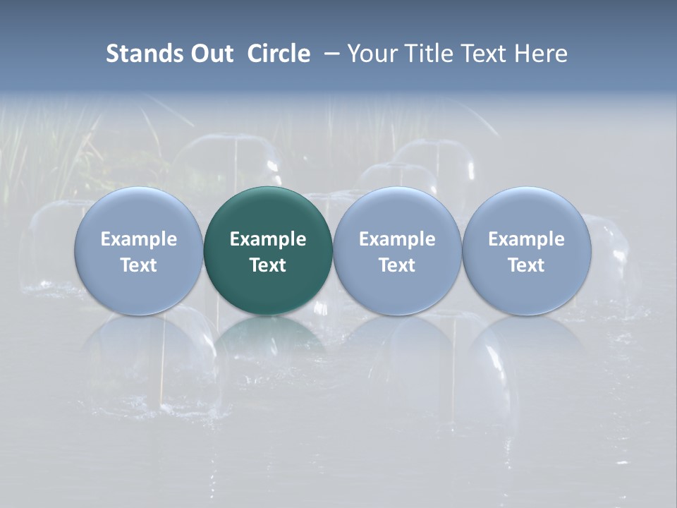 Pool Decorative Spout PowerPoint Template