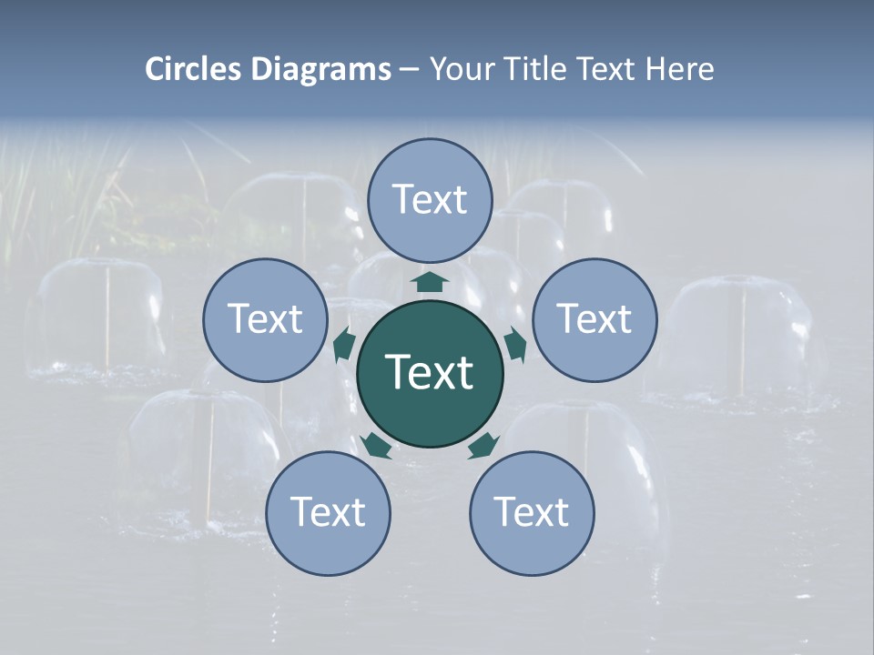 Pool Decorative Spout PowerPoint Template