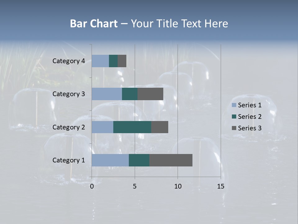 Pool Decorative Spout PowerPoint Template