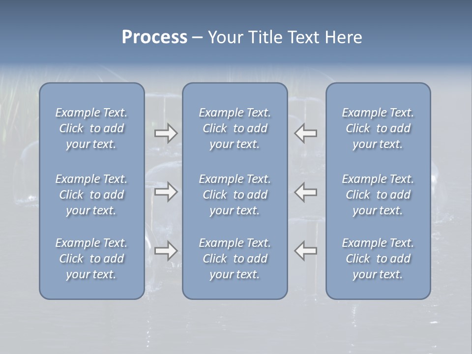 Pool Decorative Spout PowerPoint Template