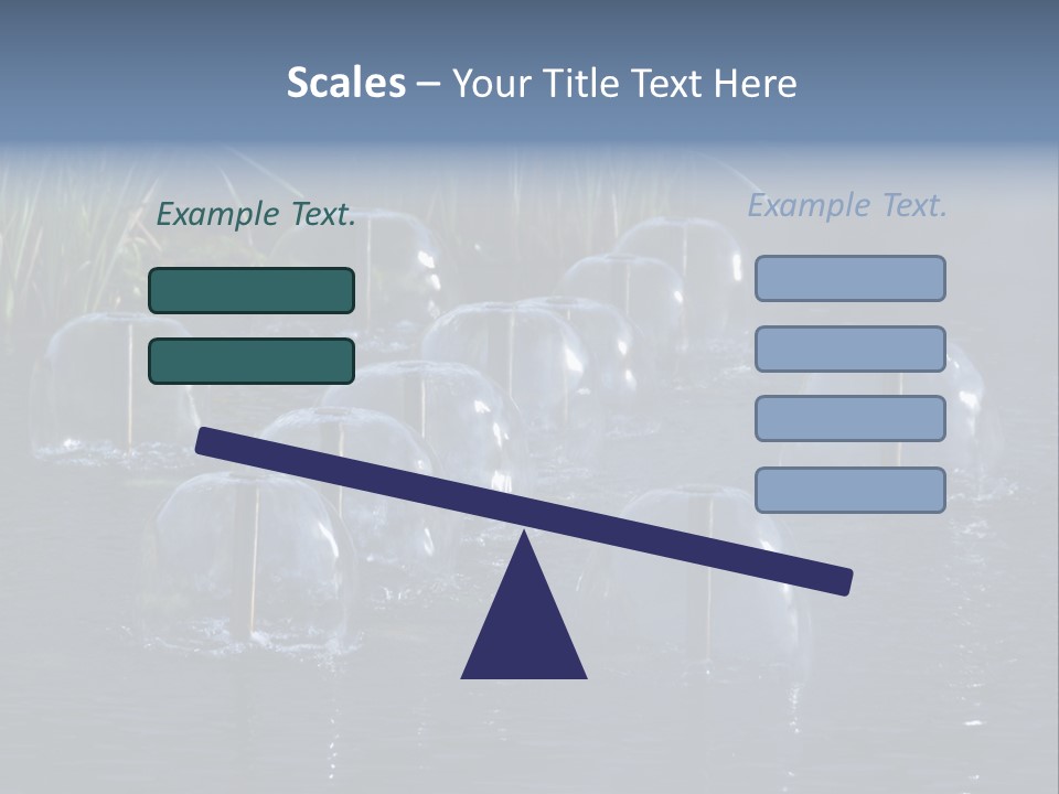 Pool Decorative Spout PowerPoint Template