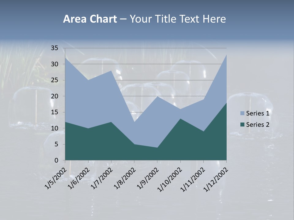 Pool Decorative Spout PowerPoint Template