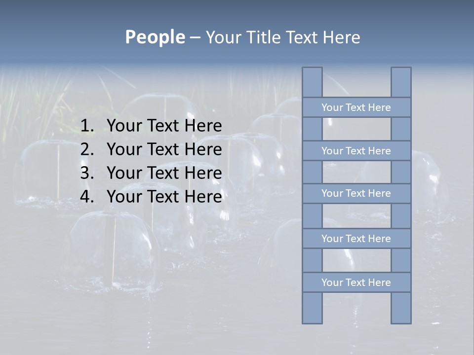 Pool Decorative Spout PowerPoint Template