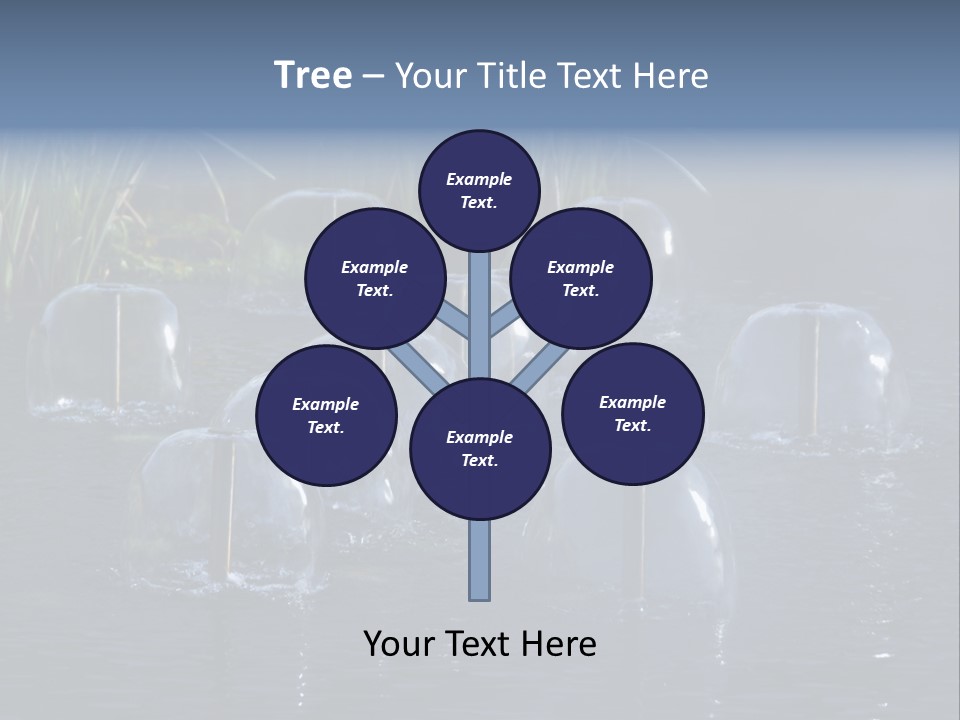 Pool Decorative Spout PowerPoint Template